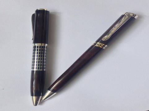 Ручки в ассортименте (вставка дерево, серебро )